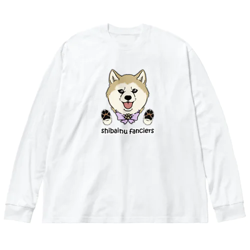 shiba-inu fanciers(シニア柴) ビッグシルエットロングスリーブTシャツ