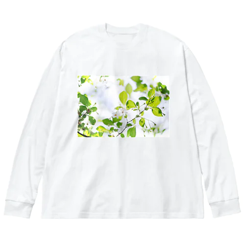 癒しの風景（エゴノキ） ビッグシルエットロングスリーブTシャツ