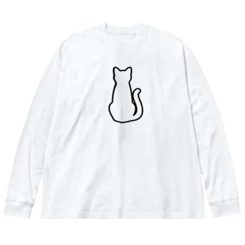 猫のシルエットシリーズ from 9CATS Big Long Sleeve T-Shirt