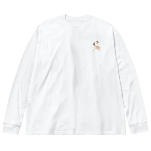 無邪気なわんちゃん ビッグシルエットロングスリーブTシャツ