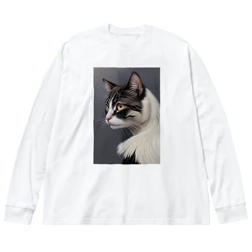 猫の横顔① Big Long Sleeve T-Shirt