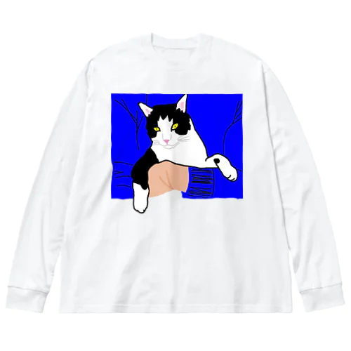 腕に抱かれる猫 2 ビッグシルエットロングスリーブTシャツ