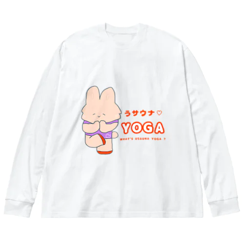 うサウナ♡yoga🧘‍♀️ ビッグシルエットロングスリーブTシャツ