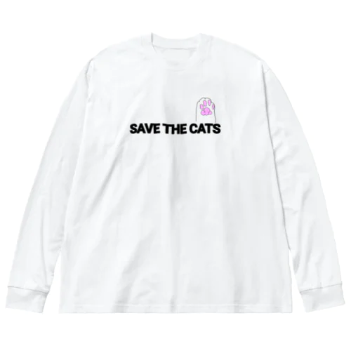 Save the cats 3 ビッグシルエットロングスリーブTシャツ