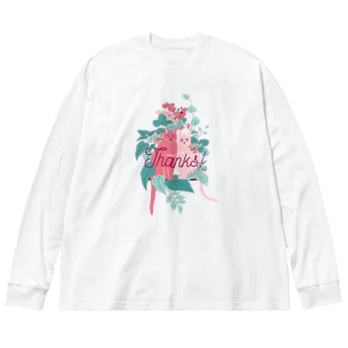 pink cat ビッグシルエットロングスリーブTシャツ