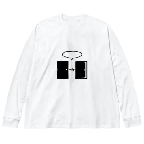 オープンザドア（黒イラスト大） Big Long Sleeve T-Shirt