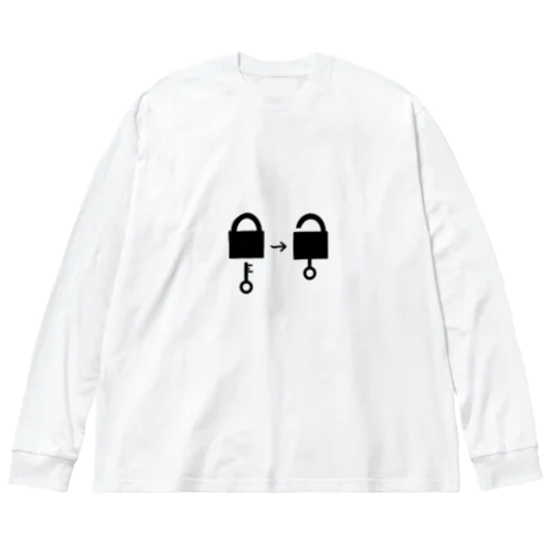 アンロック（黒イラスト大） Big Long Sleeve T-Shirt