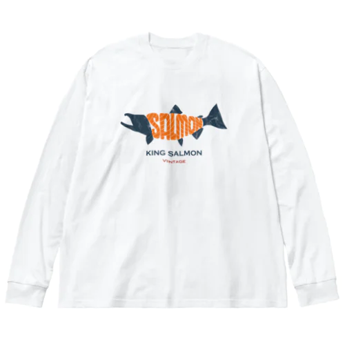 KING SALMON -Vintage- ビッグシルエットロングスリーブTシャツ