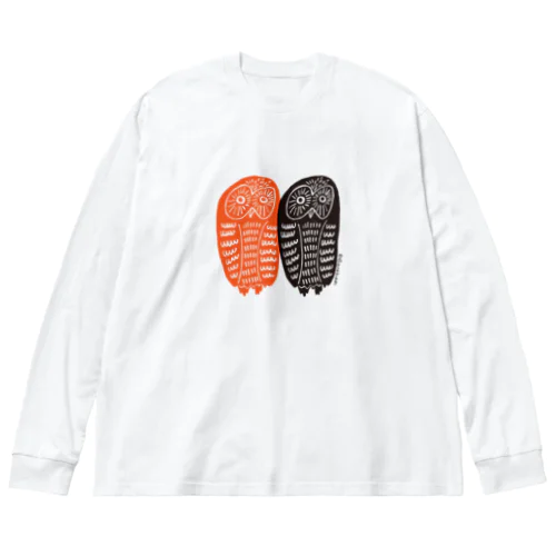 ぴったんこフクロウ Big Long Sleeve T-Shirt