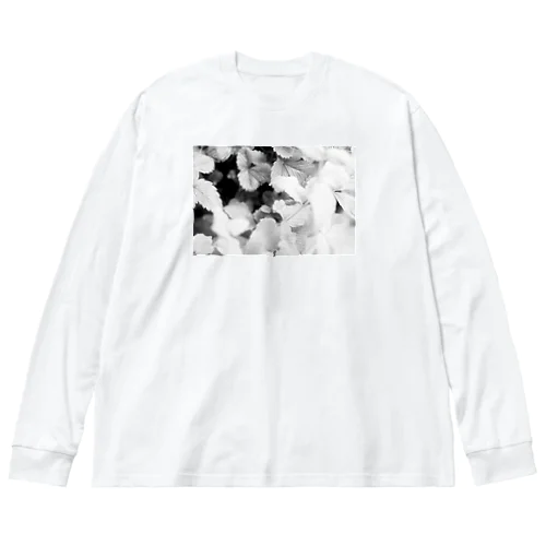 モノクロフラワー（野いちご） Big Long Sleeve T-Shirt