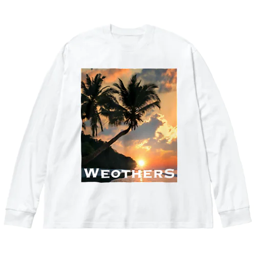 We otherS sunset print  ビッグシルエットロングスリーブTシャツ