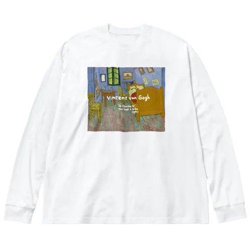 絵画にまざるオカメチャン:ゴッホ ビッグシルエットロングスリーブTシャツ