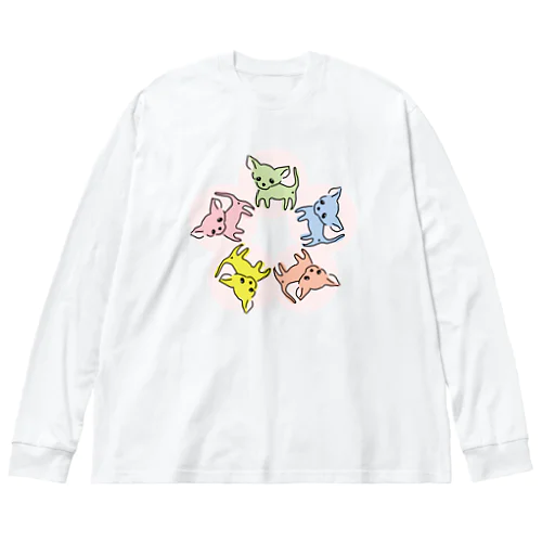 ゆるチワワ（フラワーサークル） Big Long Sleeve T-Shirt