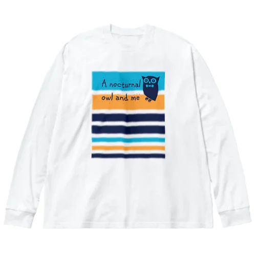 フクロウとボーダー Big Long Sleeve T-Shirt