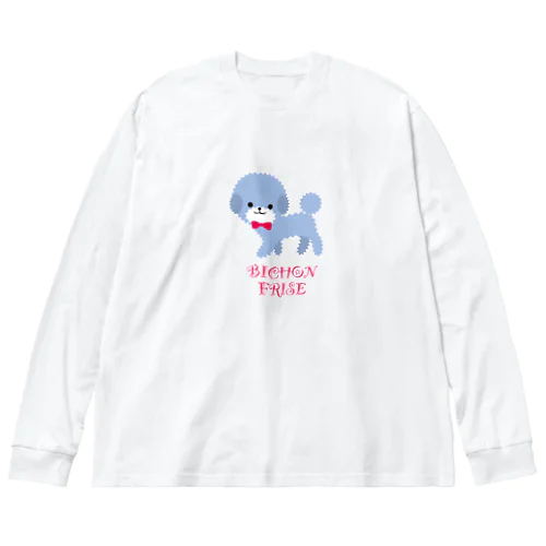 ビションフリーゼ ブルー Big Long Sleeve T-Shirt