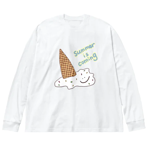 溶けちゃうおばけ ビッグシルエットロングスリーブTシャツ