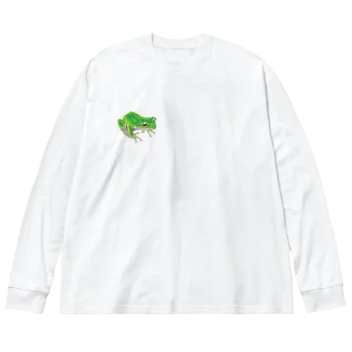 [森図鑑]アマガエル ビッグシルエットロングスリーブTシャツ