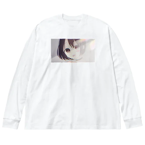 舌ぺろ美少女 ビッグシルエットロングスリーブTシャツ