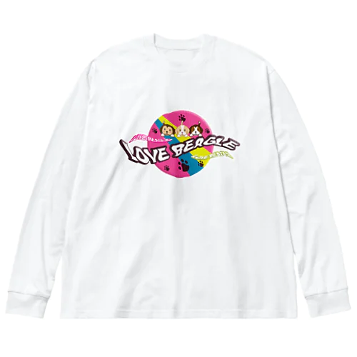 LOVE BEAGLE サイケ ビッグシルエットロングスリーブTシャツ