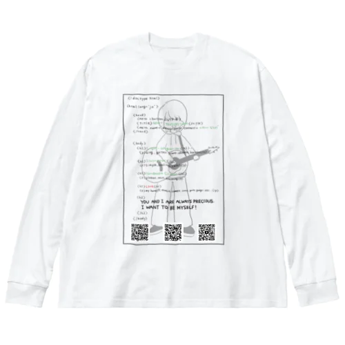 HTML Sana KUROMOJI Big Long Sleeve T-Shirt