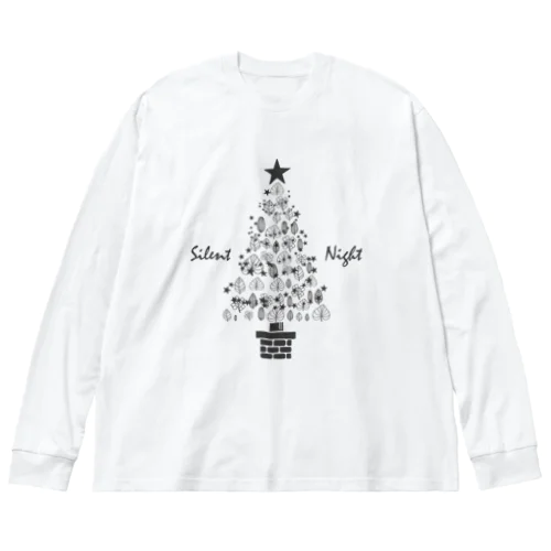 聖なる夜に（濃灰） ビッグシルエットロングスリーブTシャツ