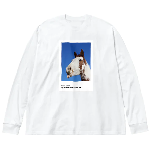 馬のウエット-3 Big Long Sleeve T-Shirt