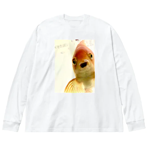 ぽけ〜っと金魚くん 루즈핏 롱 슬리브 티셔츠