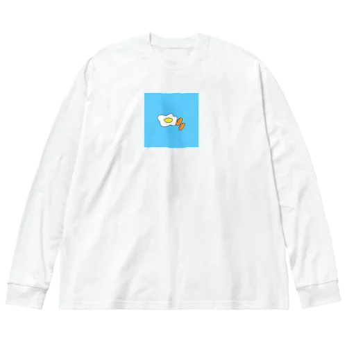 朝ごはんロンT ビッグシルエットロングスリーブTシャツ