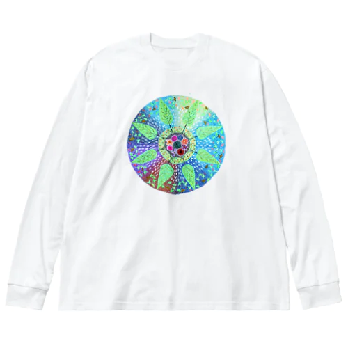 点描曼荼羅 イチョウ Big Long Sleeve T-Shirt