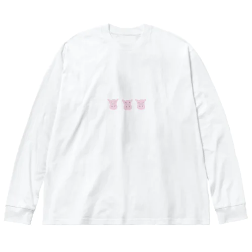 なんともいえない表情のカバ Big Long Sleeve T-Shirt