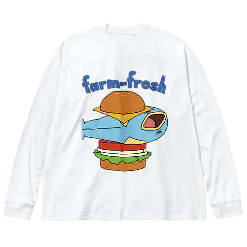 さとるバーガー ビッグシルエットロングスリーブTシャツ