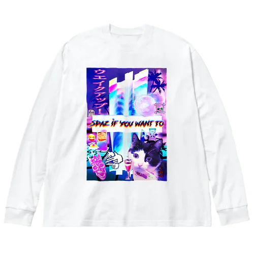 Spaz:Vaporwave  ビッグシルエットロングスリーブTシャツ