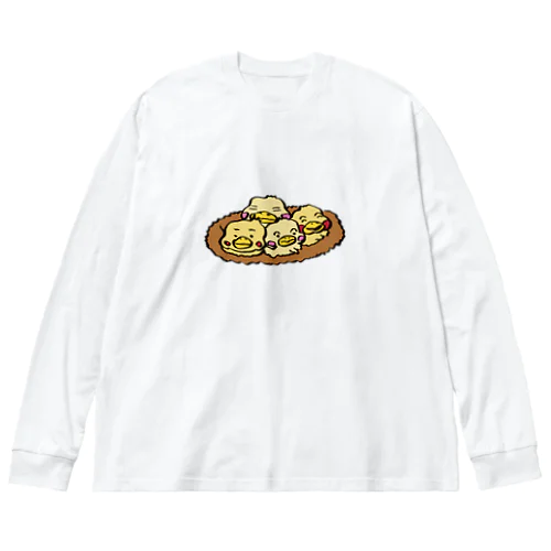 ひよこひよこひよこ ビッグシルエットロングスリーブTシャツ