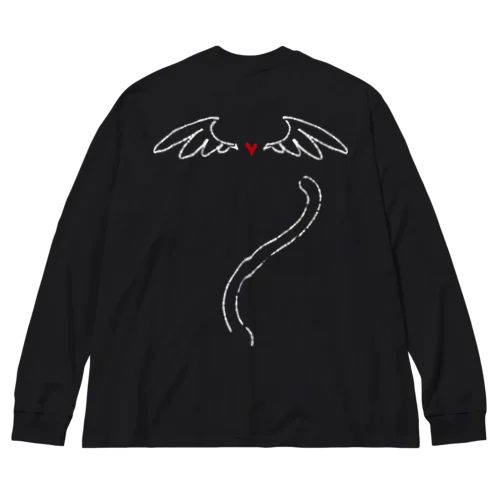 ▼ 黒猫に 天使に なる？ Big Long Sleeve T-Shirt