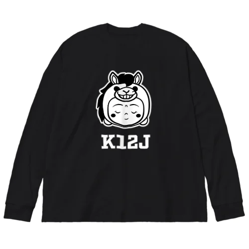 着ぐるみ 午地蔵　ｰ顔T BKｰ Big Long Sleeve T-Shirt