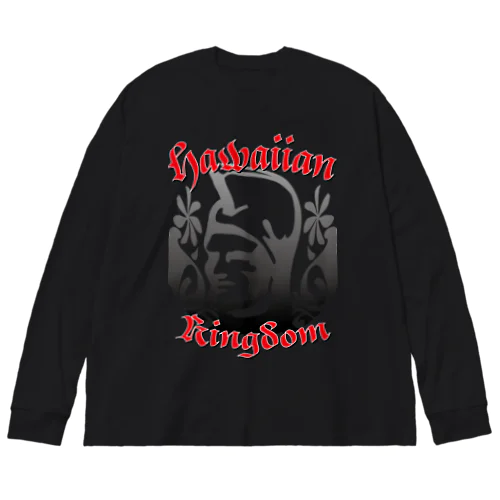 Rock style【Hawaiian Kingdom】BK ビッグシルエットロングスリーブTシャツ