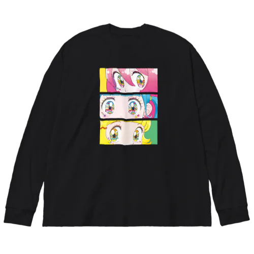 キラキラお目目ちゃん3人 Big Long Sleeve T-Shirt