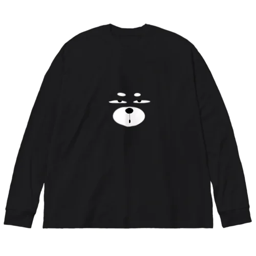 すぴもんイヌ型ビッグフェイスダーク Big Long Sleeve T-Shirt