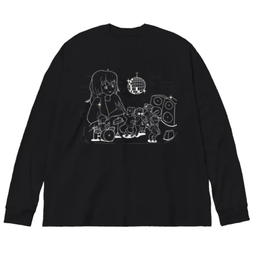 揺れれるならキミの頭の中(ホワイト) Big Long Sleeve T-Shirt