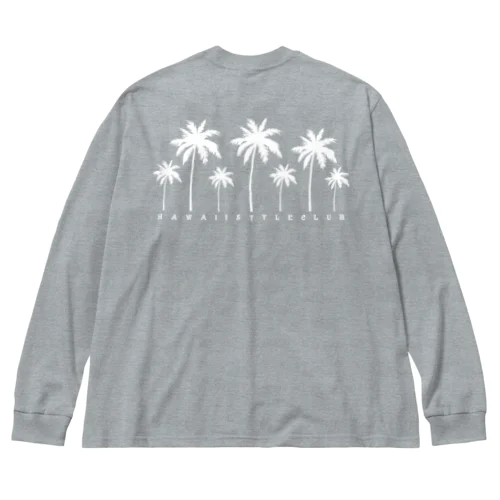 〔Back Print〕 Palm tree ビッグシルエットロングスリーブTシャツ