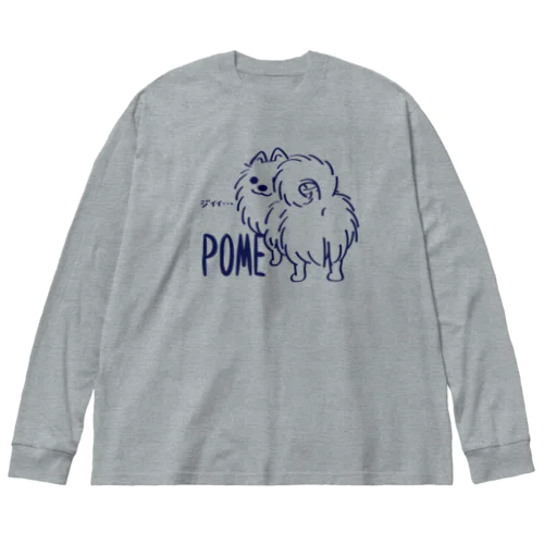 **いつも見ているポメラニアンA Big Long Sleeve T-Shirt