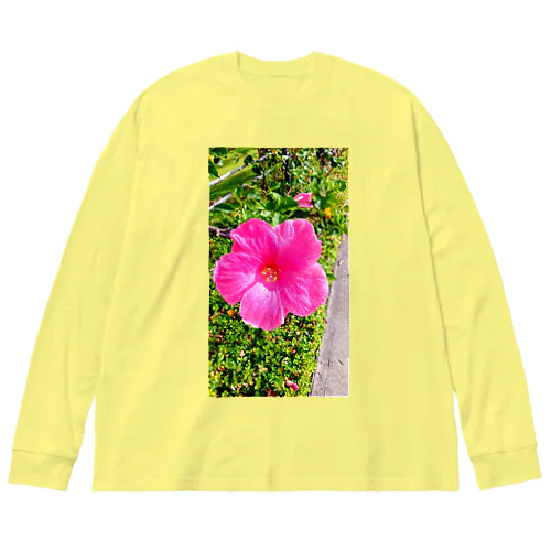  ハイビスカス🌺 ビッグシルエットロングスリーブTシャツ