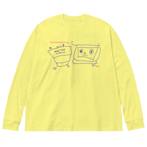 ニコロボフレンズ 루즈핏 롱 슬리브 티셔츠