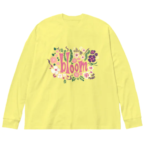 🌸 満開の花束（ピンク） ビッグシルエットロングスリーブTシャツ