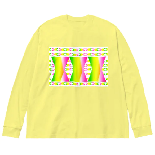 🌸春色虹グラス🌈 Big Long Sleeve T-Shirt