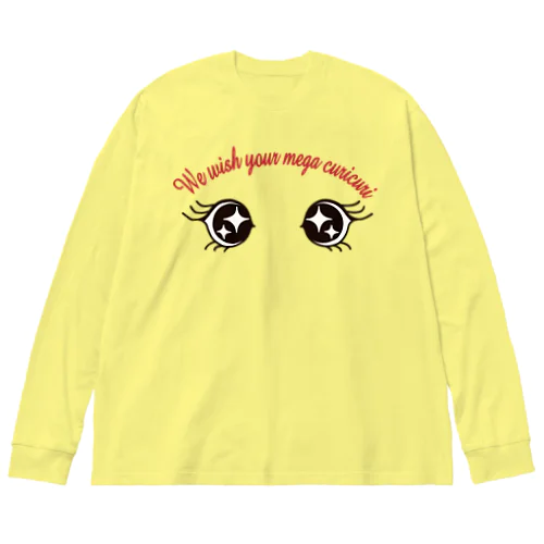ウィウィッシュア 瞳(め)がクリクリ♪ 루즈핏 롱 슬리브 티셔츠