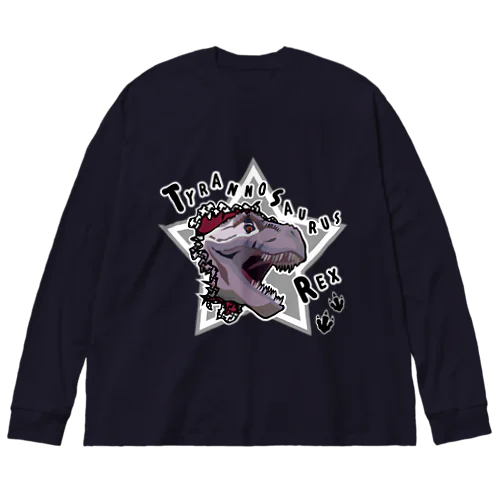 ティラノサウルスレックス洋服(白ブチ) Big Long Sleeve T-Shirt