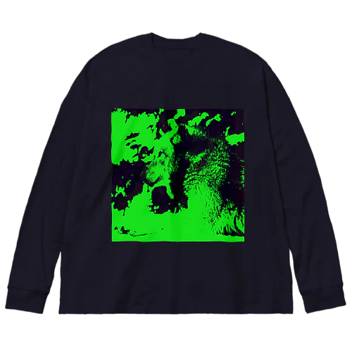 WOLF LIGHTGREEN ビッグシルエットロングスリーブTシャツ