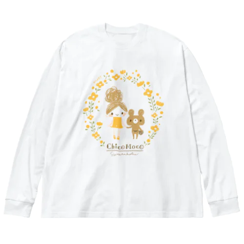 ちこもこ＊きいろいおはな ビッグシルエットロングスリーブTシャツ