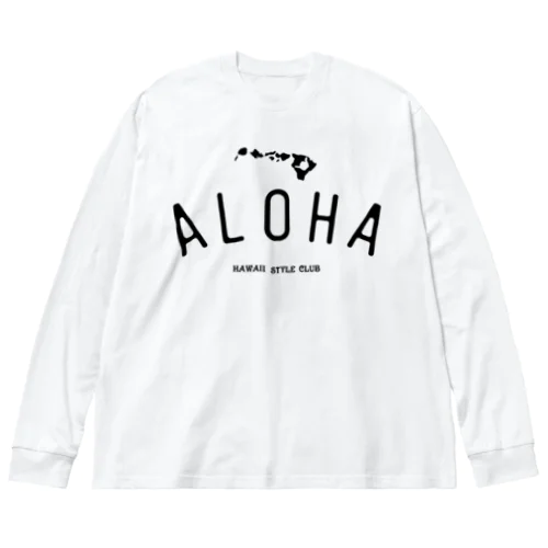 ALOHA ISLANDS  BLK LOGO ビッグシルエットロングスリーブTシャツ